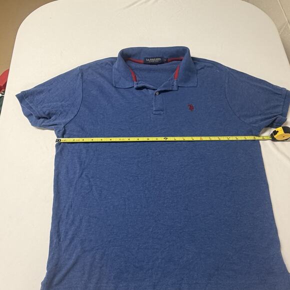 US Polo Assn. Polo Shirt, Royal Blue, Men's Size L, LUXURY FEEL - Picture 7 of 9